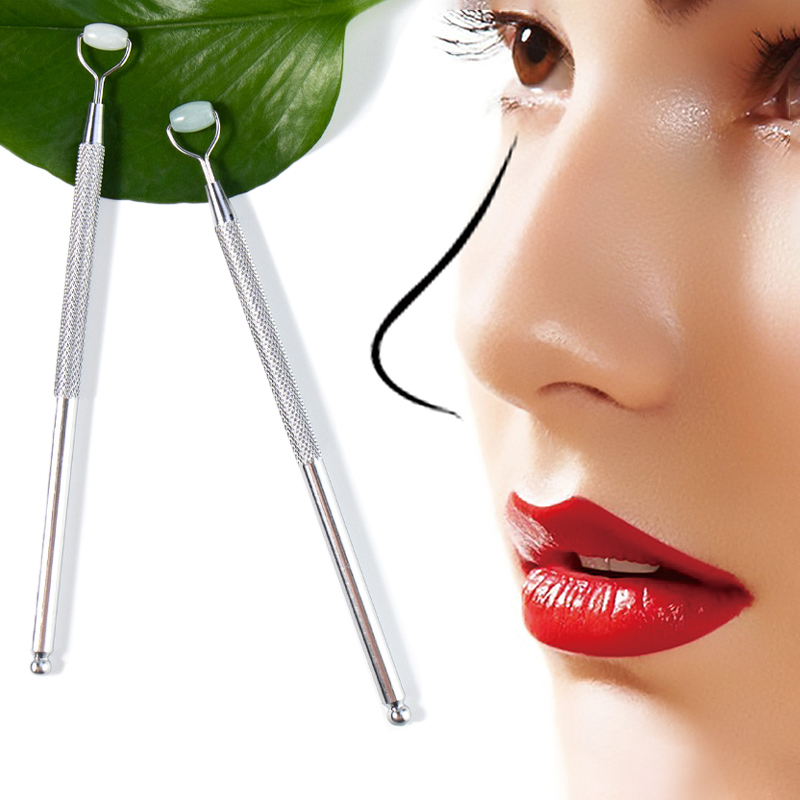 Jade Roller Gua Sha - Oeil anti-ride Natural Natural Jade Rouleau