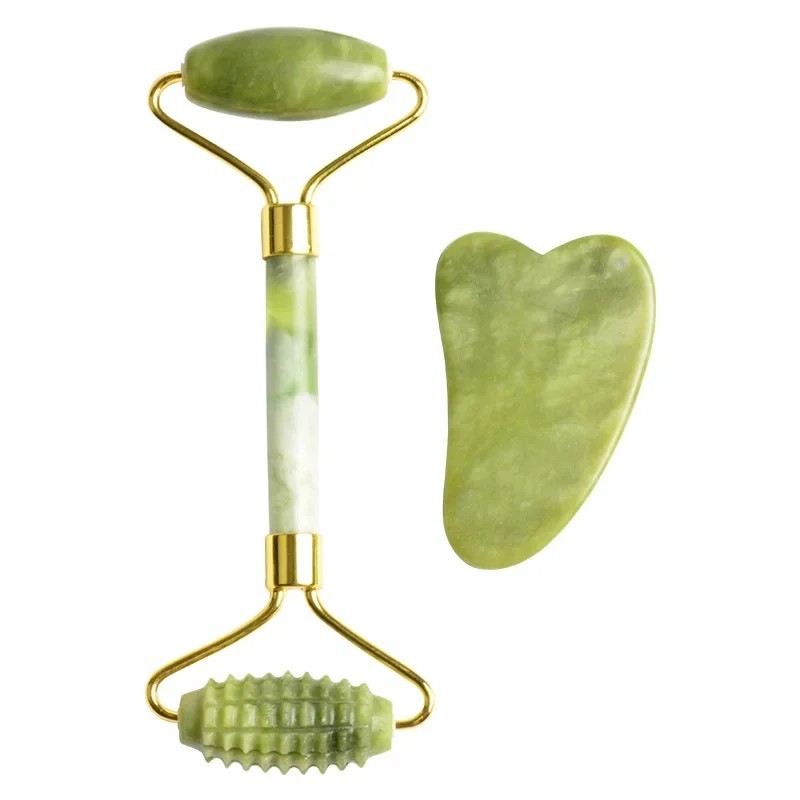Jade Roller Gua Sha - Ensemble de rouleaux de Massage en
