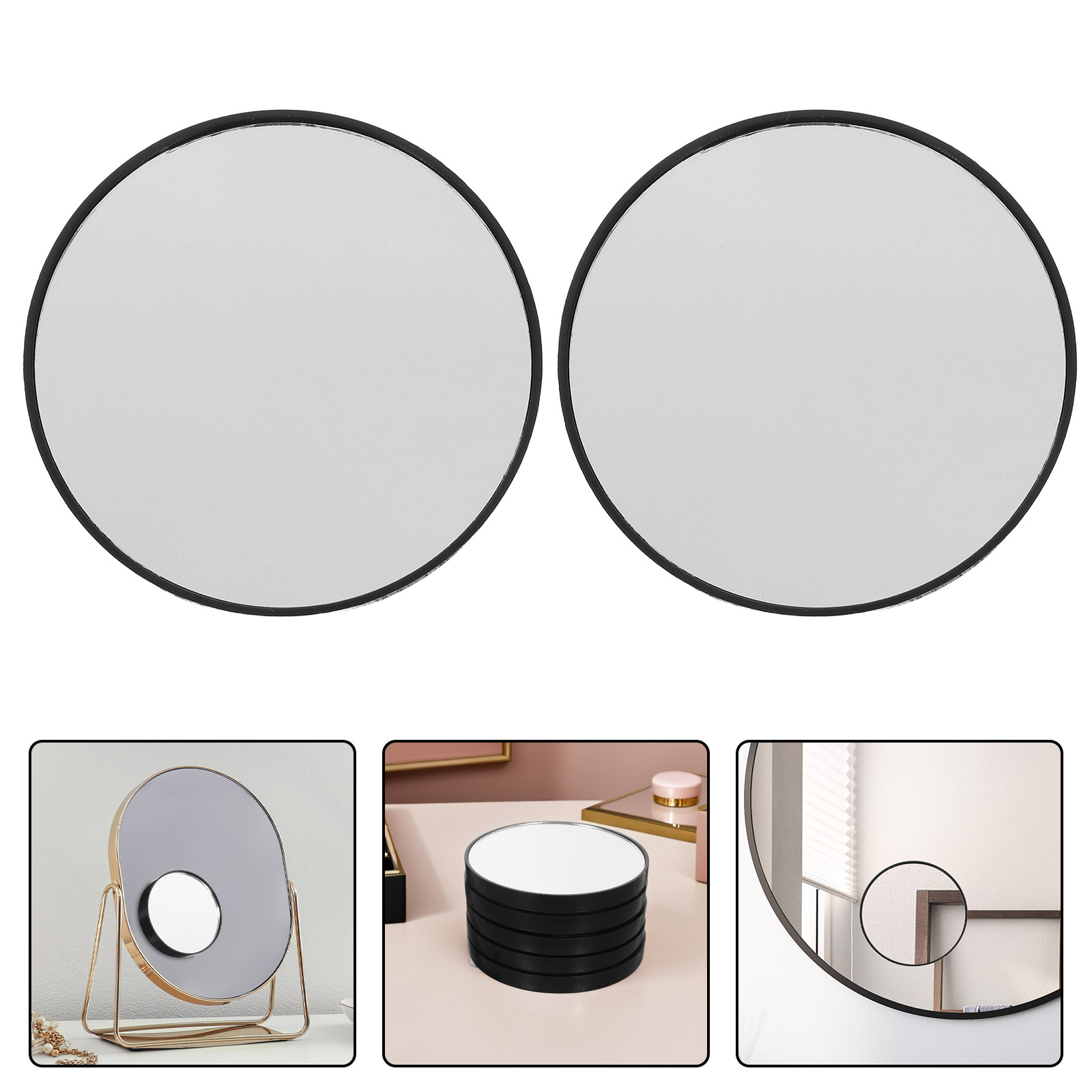 Beauty Works Makeup - Lot de 5 mini-miroirs de voyage,
