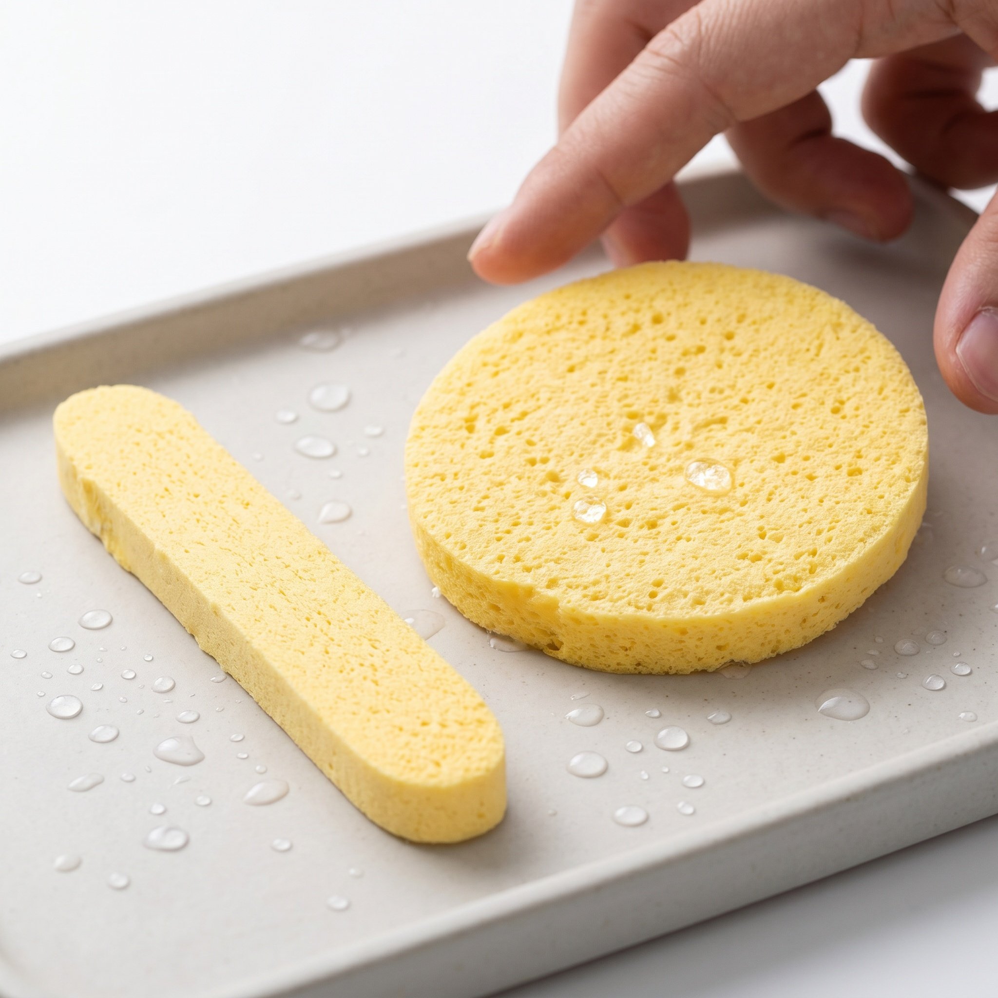 Beauty Makeup Sponge - Éponge de maquillage ronde compressée, tampon