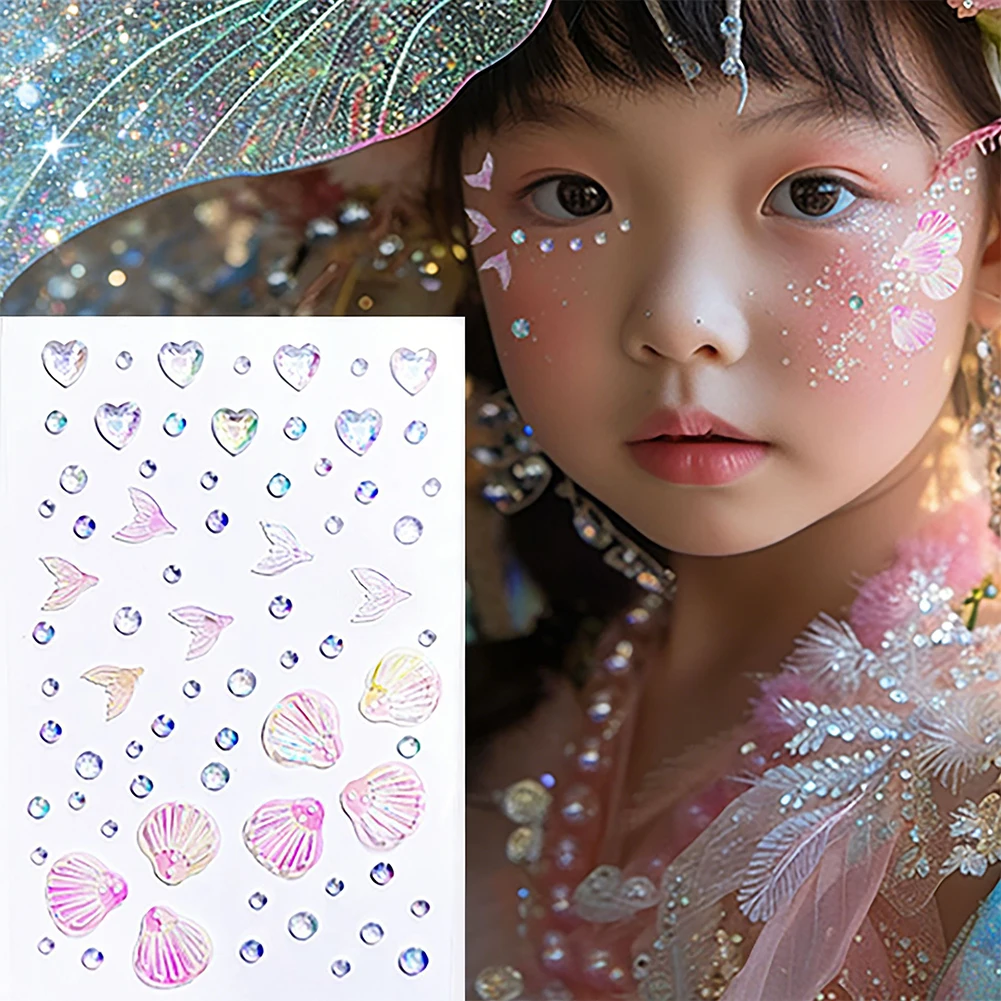 Beauty Gems Makeup - Autocollants papillon en strass scintillants effet