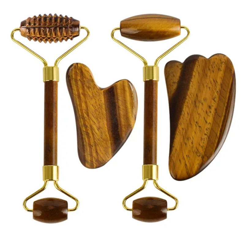 Jade Roller Gua Sha - Rouleau de Jade œil de tigre