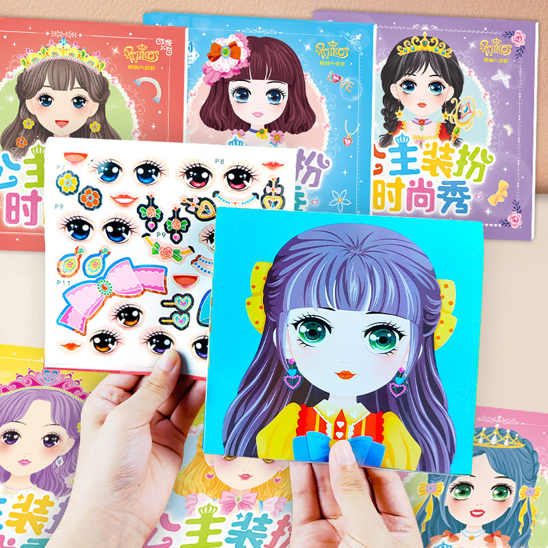Beauty Makeup Book - Autocollants de déguisement de princesse, autocollants