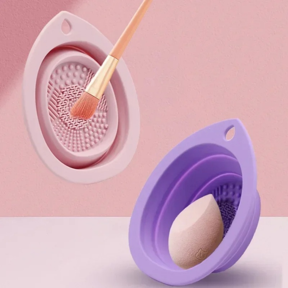 Beauty Makeup Sponge - Bol de nettoyage pliable en silicone