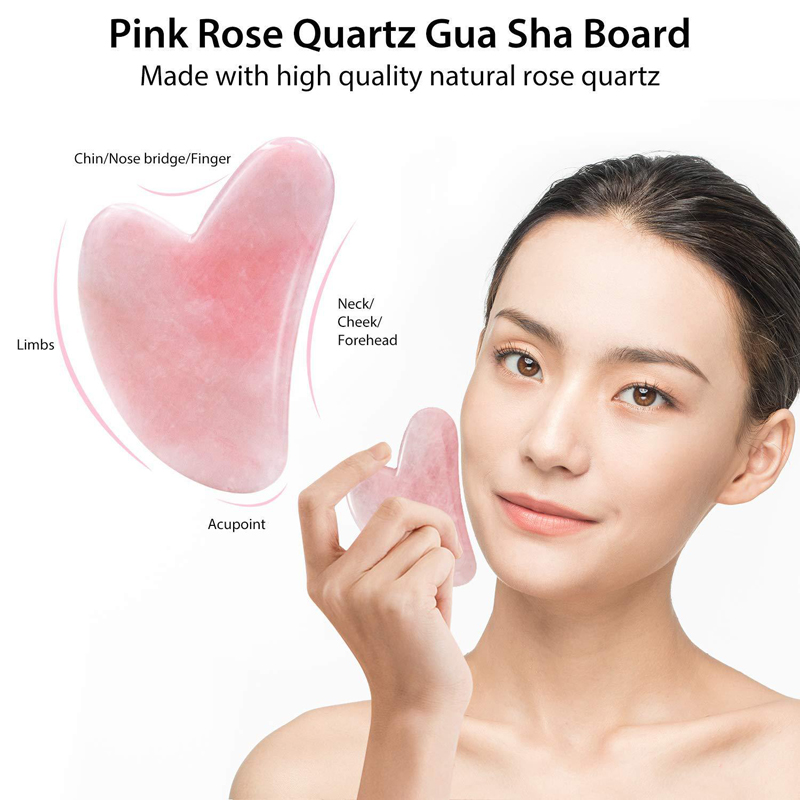 Rouleau de Jade en Quartz Rose - Jade Roller Gua Sha avis et prix