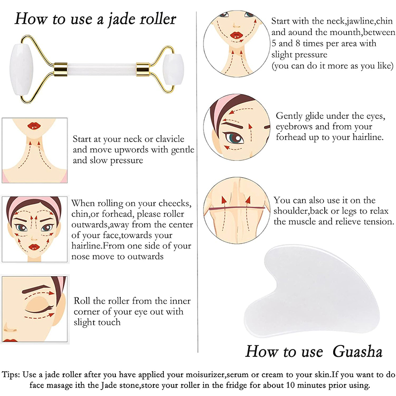 Rouleau de Jade naturel pour l - Jade Roller Gua Sha avis et prix