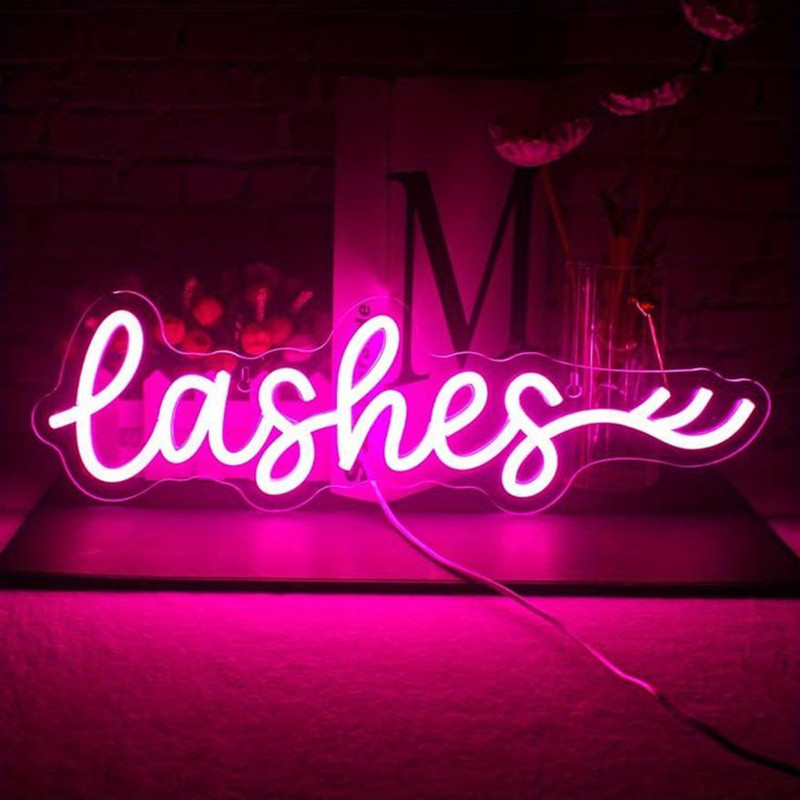 Panneau néon LED rose pour cil - Beauty Makeup Studio avis et prix