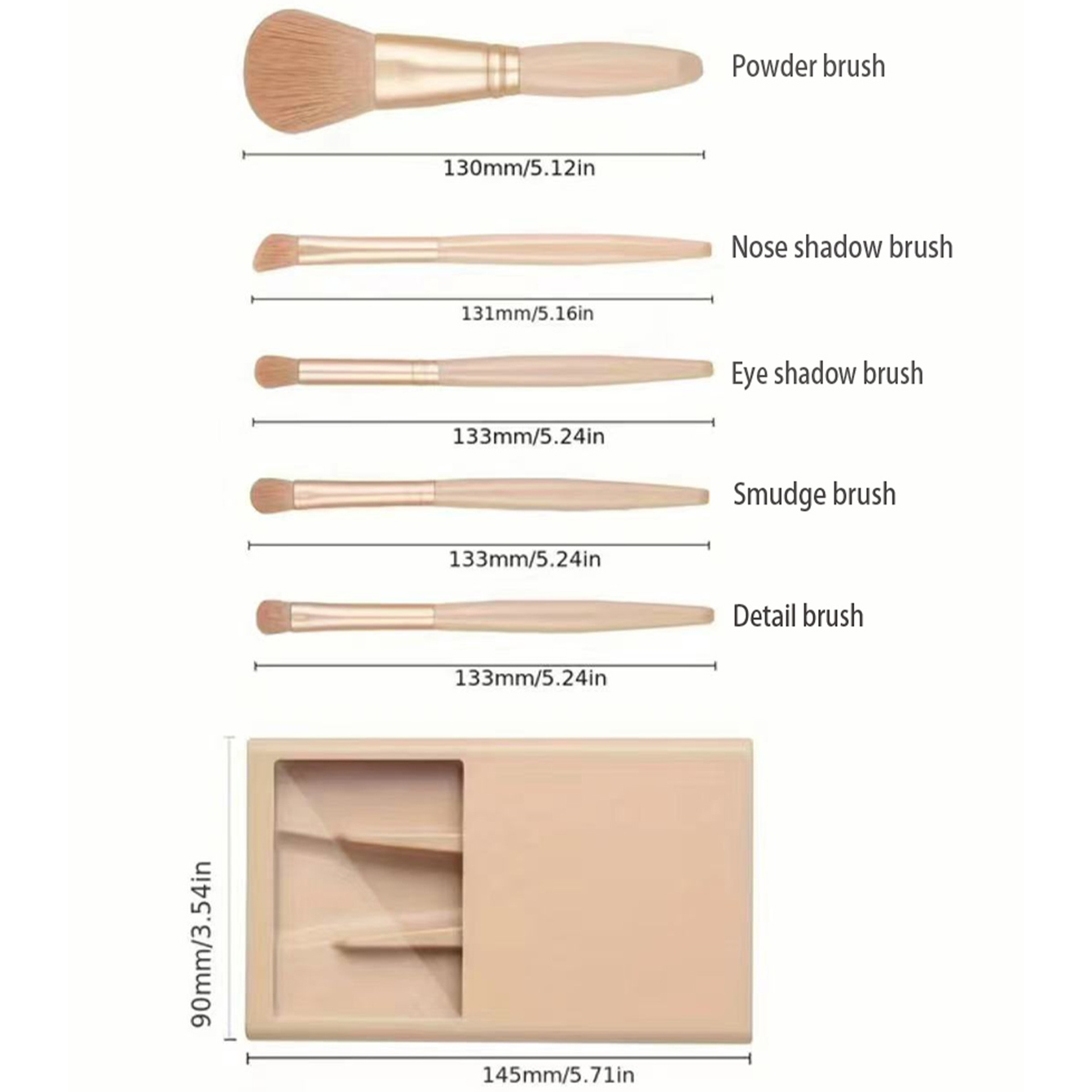 Kit de pinceaux cosmétiques av - Beauty Makeup Case avis et prix