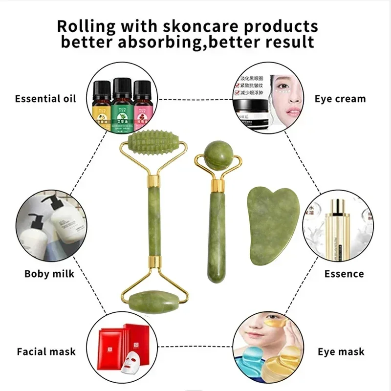 Rouleau de jade naturel et Gua - Jade Roller Gua Sha avis et prix