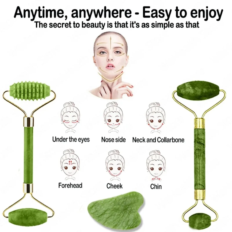 Rouleau de jade naturel et Gua - Jade Roller Gua Sha avis et prix